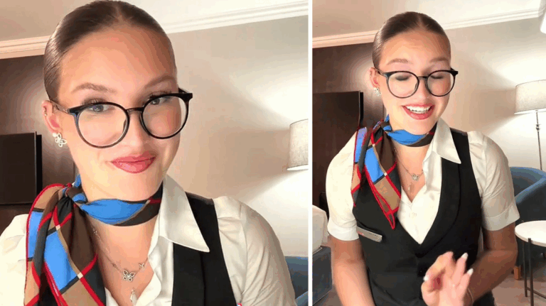Diese Stewardess landete über Nacht in den Schlagzeilen